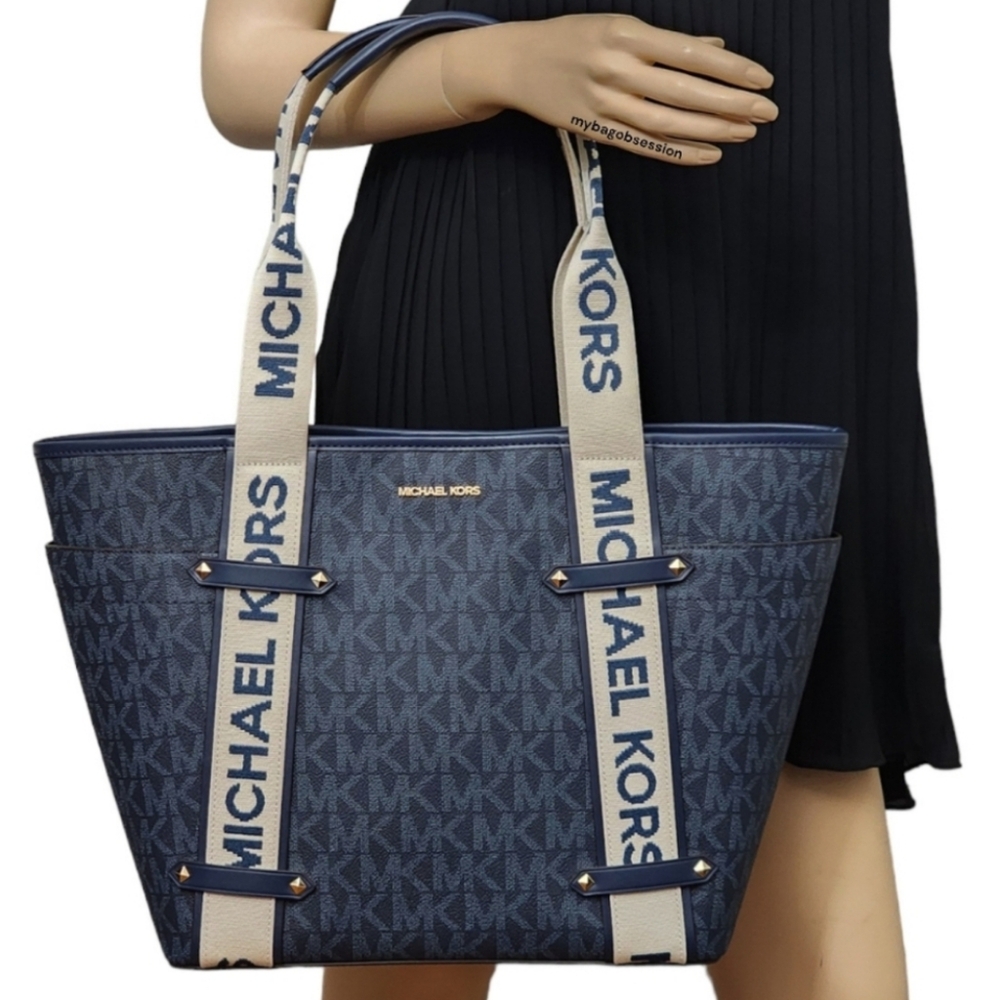 Michael Kors Maeve Logo Large Black Tote - Picture 8 of 10